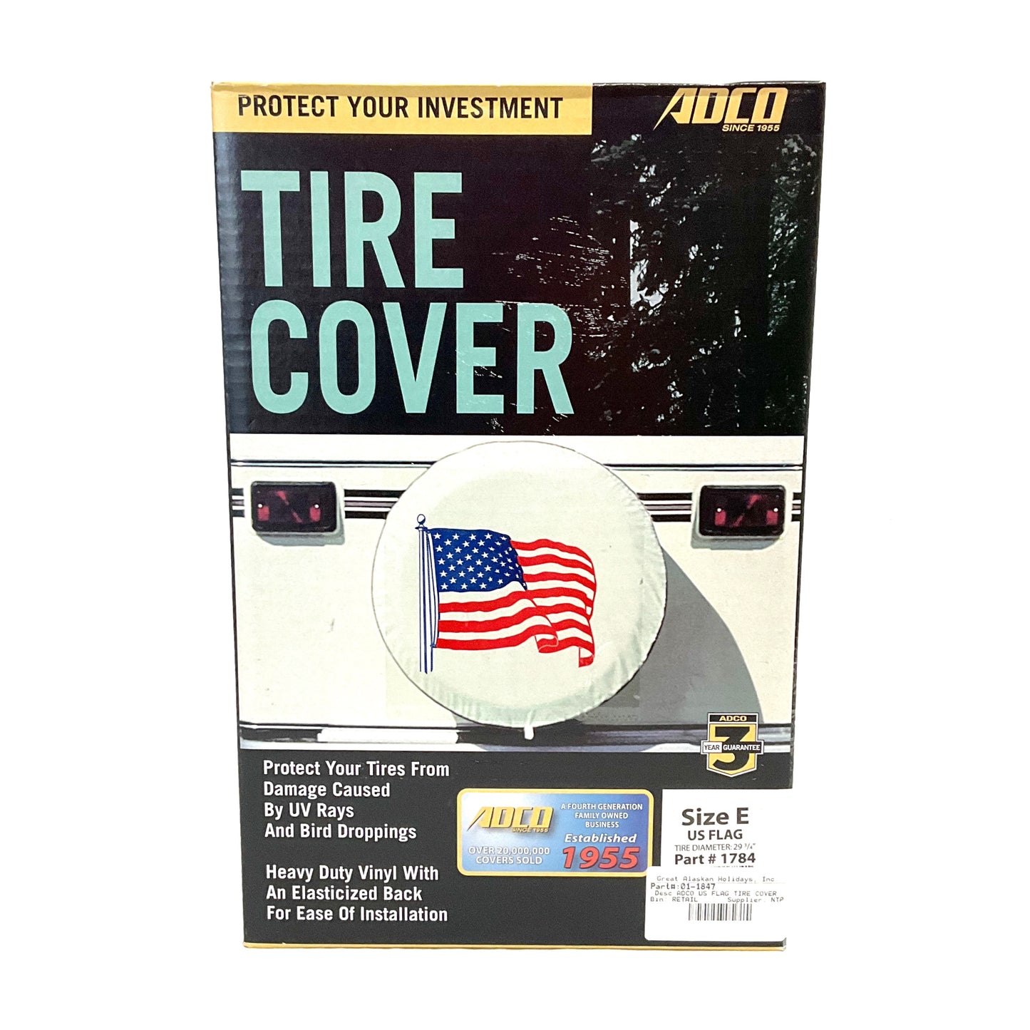 ADCO Tire Cover - Size E - US Flag